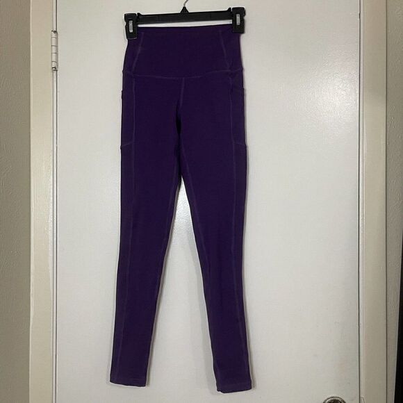 BUFFBUNNY luna High rise Purple Leggings with side pockets size XS - Picture 6 of 6